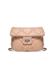 Carleen Quilted Chain Crossbody Bag - Natural Ins Street