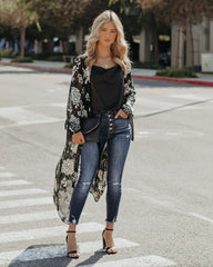 Caught A Vibe Velvet Burnout Duster - FINAL SALE Ins Street