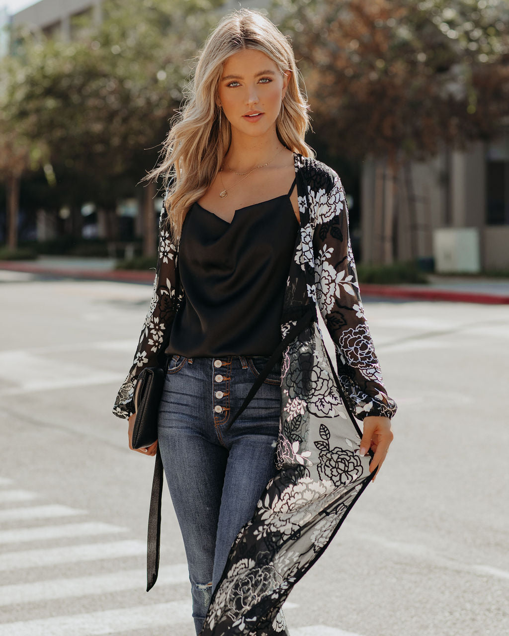 Caught A Vibe Velvet Burnout Duster - FINAL SALE Ins Street