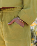 Celia Cotton Pocketed Drawstring Shorts - Lemongrass Ins Street