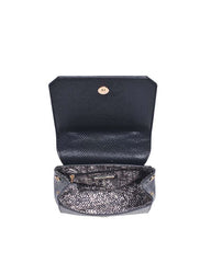 Chantelle Embossed Crossbody Chain Handbag - Black Ins Street