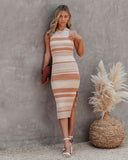 Cienna Striped Knit Midi Dress - FINAL SALE LUCC-001