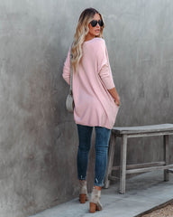 Close To You Pocketed Sweater - Dusty Pink - FINAL SALE TEA-002