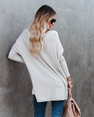 Close To You Pocketed Sweater - Warm Grey - FINAL SALE TEA-002