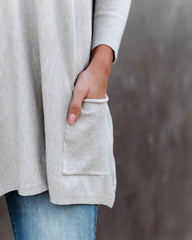 Close To You Pocketed Sweater - Warm Grey - FINAL SALE TEA-002