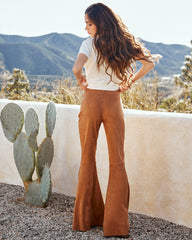 Desert Dancer Faux Suede Flare Pants - Camel Ins Street