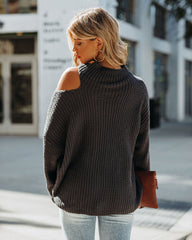 Damian Cold Shoulder Knit Sweater - FINAL SALE POL-001