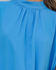 Danna Cape Sleeve Blouse - Clean Blue TYCH-001