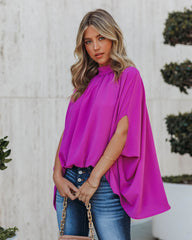 Danna Cape Sleeve Blouse - Orchid TYCH-001