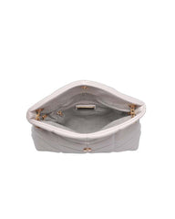 Delfina Quilted Chain Crossbody Bag - Oat URBA-001