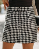 Demille Houndstooth Mini Skirt SKIE-001