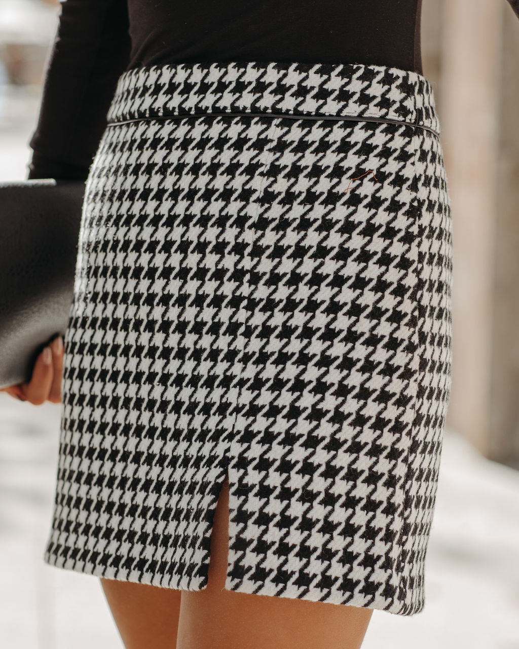 Demille Houndstooth Mini Skirt – InsStreet