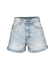 Dia High Rise Cuffed Denim Shorts Ins Street