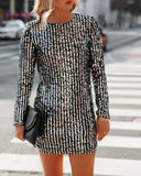 Dim The Lights Sequin Mini Dress - Silver Ins Street