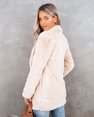 Do The Trick Pocketed Faux Fur Drape Coat Ins Street