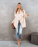 Do The Trick Pocketed Faux Fur Drape Coat Ins Street