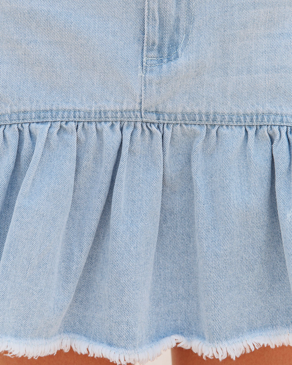 Ellory Ruffle Denim Mini Skirt Ins Street