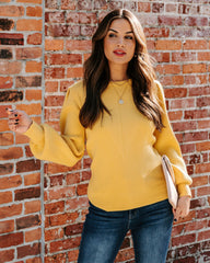 Bubble Over Ribbed Knit Sweater - Yellow - FINAL SALE Ins Street