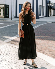 Bay Breeze Cutout Midi Dress - Black InsStreet