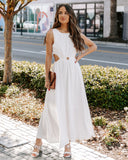 Bay Breeze Cutout Midi Dress - Off White InsStreet