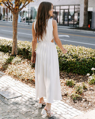 Bay Breeze Cutout Midi Dress - Off White InsStreet