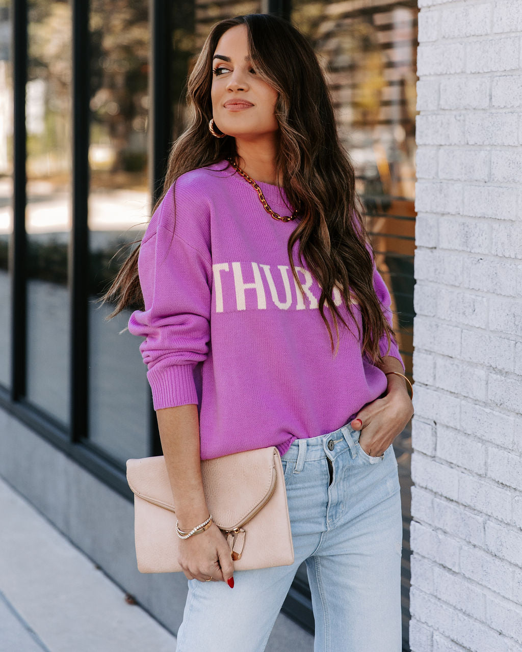 Thursday In Lilac Knit Sweater ENDL-001