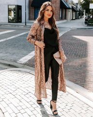 Mixer Button Down Sequin Duster - Copper Ins Street