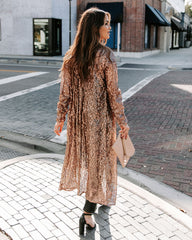 Mixer Button Down Sequin Duster - Copper Ins Street