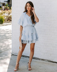 Slow It Down Smocked Tassel Dress - Baby Blue Ins Street