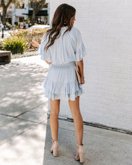 Slow It Down Smocked Tassel Dress - Baby Blue Ins Street