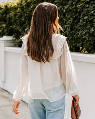 Giani Textured Crochet Ruffle Blouse Ins Street