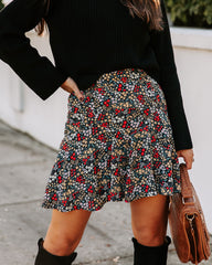 Flow With The Wind Floral Mini Skirt Ins Street