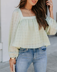 Indra Square Neck Crop Blouse - Sage Ins Street