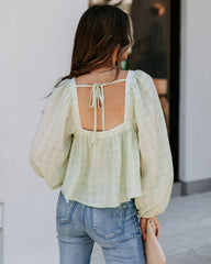 Indra Square Neck Crop Blouse - Sage Ins Street