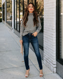 Barri Embellished Turtleneck Sweater - Heather Grey InsStreet