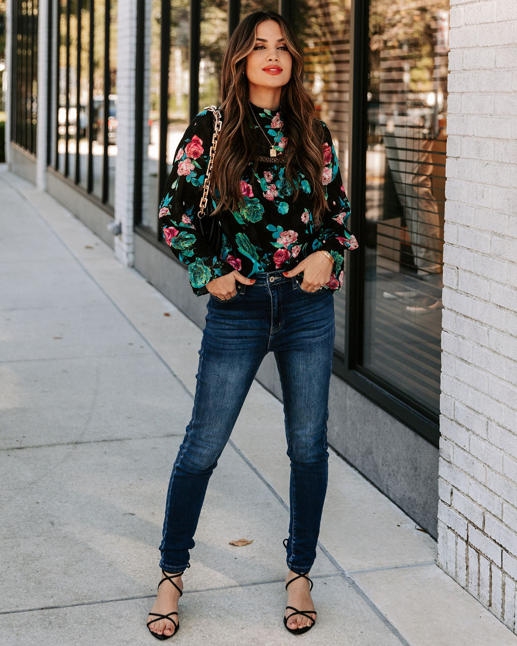 Rios Floral Lace Blouse Ins Street