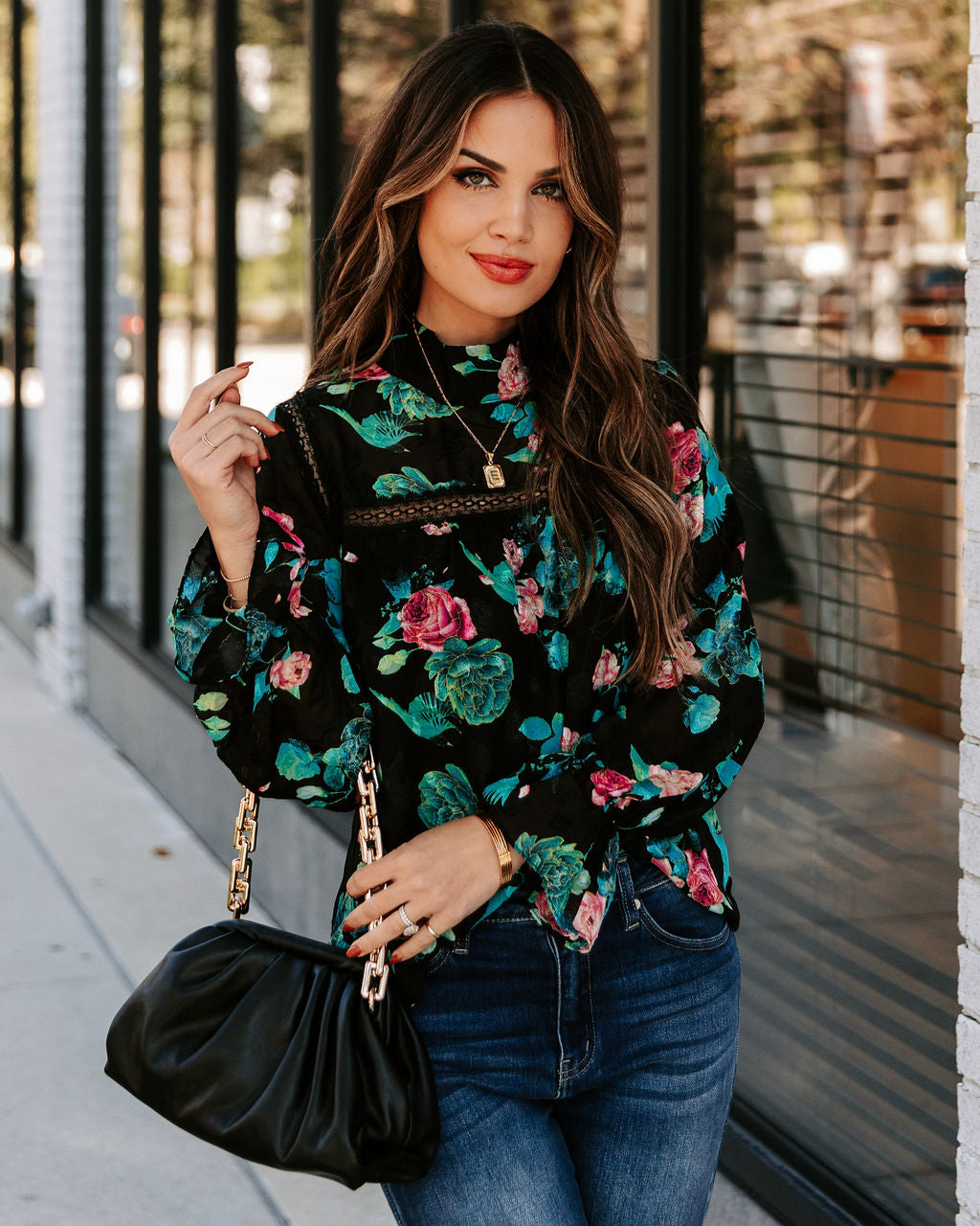 Rios Floral Lace Blouse Ins Street