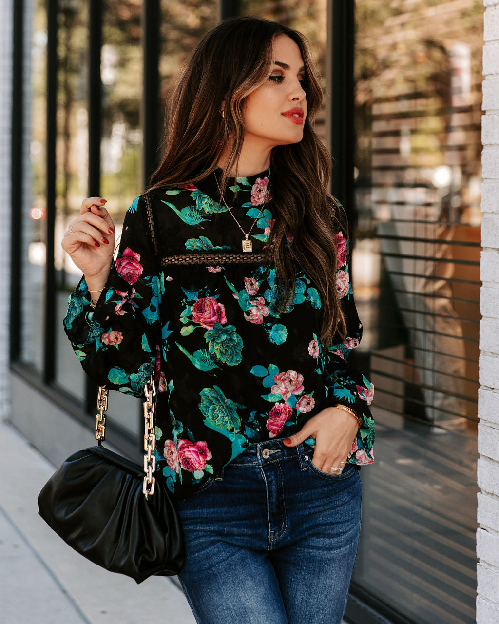 Rios Floral Lace Blouse Ins Street