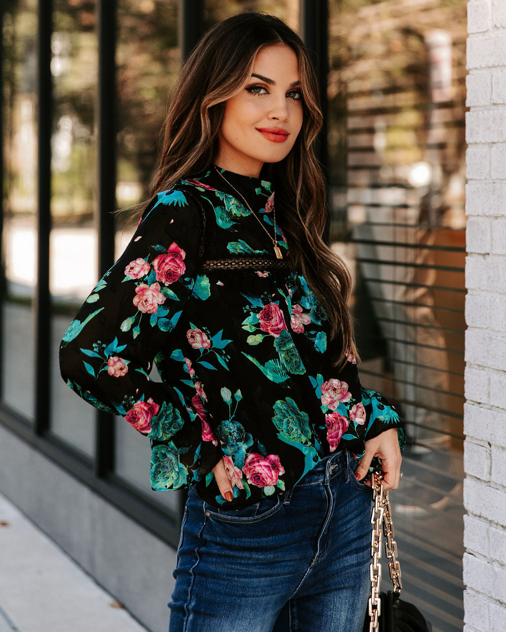 Rios Floral Lace Blouse Ins Street