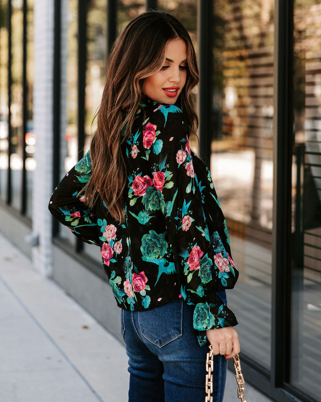 Rios Floral Lace Blouse Ins Street