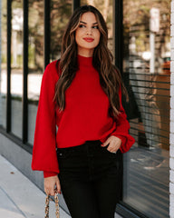 Georgia Knit Sweater - Red Ins Street