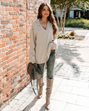 Kasey Collared Knit Sweater - Natural Ins Street
