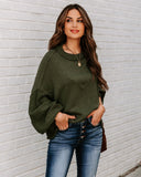 Mountain Gem Cotton Relaxed Sweater - Olive Ins Street