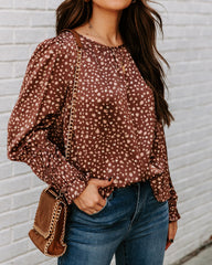 Rendosa Printed Satin Blouse Ins Street