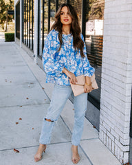 Love Me Forever Floral Babydoll Blouse Ins Street