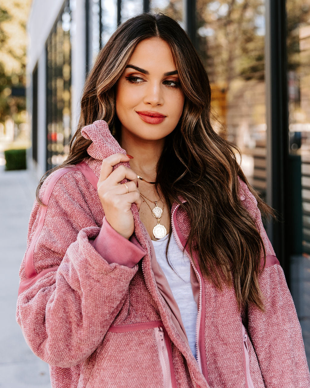 Carey Pocketed Quilted Jacket - Rose Pink - FINAL SALE Ins Street