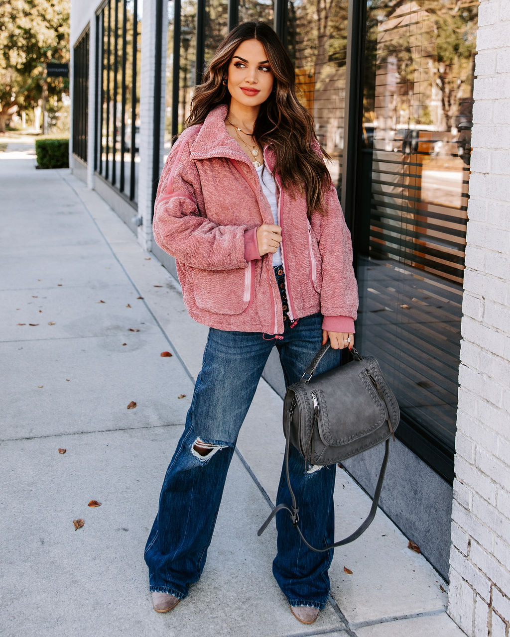 Carey Pocketed Quilted Jacket - Rose Pink - FINAL SALE Ins Street