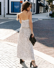 Later Babe Strapless Cheetah Dress Ins Street