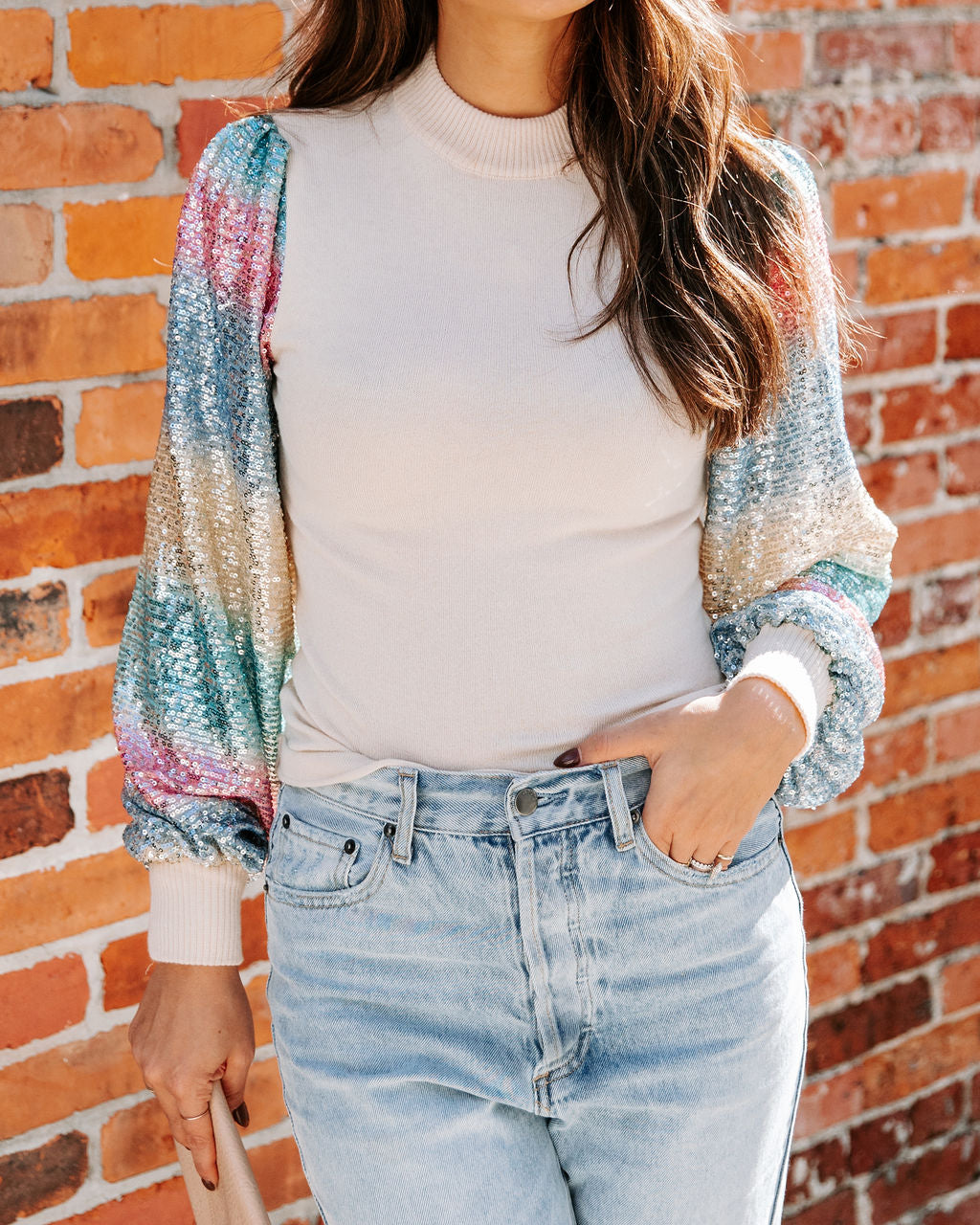 Joyful Sequin Knit Top Ins Street