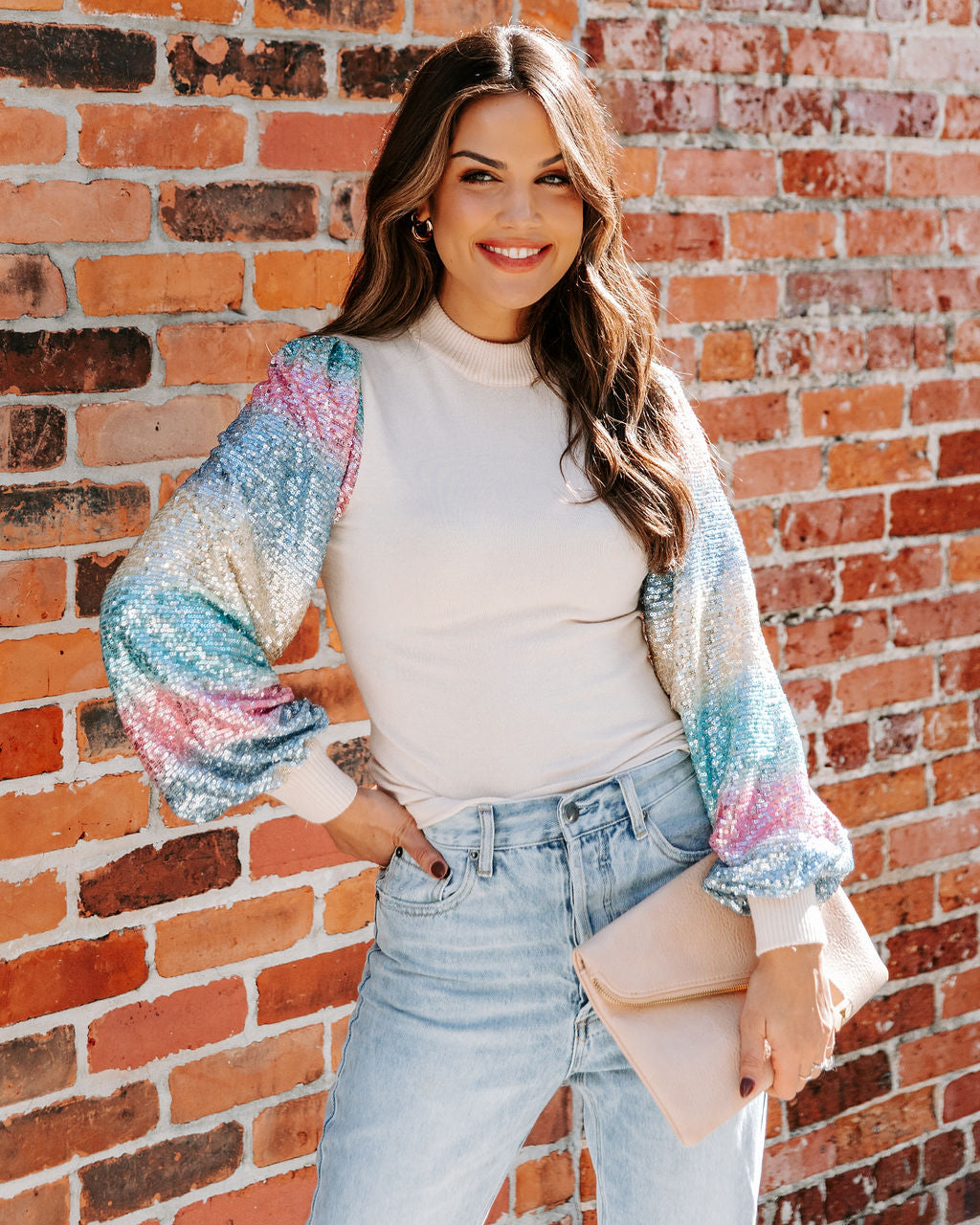 Joyful Sequin Knit Top Ins Street